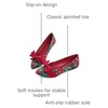 image:imageHee grand Christmas Shoes for Women Pointed Toe Plaid Snowflake Flat Shoes Comfortable Slip on Flats RedGreen Shoes for Christmas368christmas Red