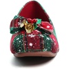 image:imageHee grand Christmas Shoes for Women Pointed Toe Plaid Snowflake Flat Shoes Comfortable Slip on Flats RedGreen Shoes for Christmas481christmas Red