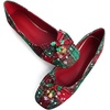 image:imageHee grand Christmas Shoes for Women Pointed Toe Plaid Snowflake Flat Shoes Comfortable Slip on Flats RedGreen Shoes for Christmas481christmas Red