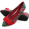 image:imageHee grand Christmas Shoes for Women Pointed Toe Plaid Snowflake Flat Shoes Comfortable Slip on Flats RedGreen Shoes for Christmas672christmas Red