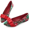 image:imageHee grand Christmas Shoes for Women Pointed Toe Plaid Snowflake Flat Shoes Comfortable Slip on Flats RedGreen Shoes for Christmas672christmas Red