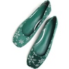 image:imageHee grand Christmas Shoes for Women Pointed Toe Plaid Snowflake Flat Shoes Comfortable Slip on Flats RedGreen Shoes for Christmas769christmas Green