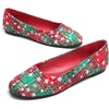 image:imageHee grand Christmas Shoes for Women Pointed Toe Plaid Snowflake Flat Shoes Comfortable Slip on Flats RedGreen Shoes for Christmas772christmas Red