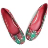 image:imageHee grand Christmas Shoes for Women Pointed Toe Plaid Snowflake Flat Shoes Comfortable Slip on Flats RedGreen Shoes for Christmas772christmas Red