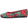 image:imageHee grand Christmas Shoes for Women Pointed Toe Plaid Snowflake Flat Shoes Comfortable Slip on Flats RedGreen Shoes for Christmas772christmas Red