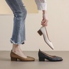 image:imageHee grand Classic Closed Square Toe Chunky Block Heels Women Soft PU Leather Mid Heel Dress Shoes Comfortable Low Heel Pumps for OfficeBlack