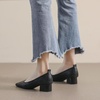 image:imageHee grand Classic Closed Square Toe Chunky Block Heels Women Soft PU Leather Mid Heel Dress Shoes Comfortable Low Heel Pumps for OfficeBlack