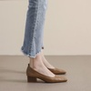 image:imageHee grand Classic Closed Square Toe Chunky Block Heels Women Soft PU Leather Mid Heel Dress Shoes Comfortable Low Heel Pumps for OfficeBrown