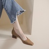 image:imageHee grand Classic Closed Square Toe Chunky Block Heels Women Soft PU Leather Mid Heel Dress Shoes Comfortable Low Heel Pumps for OfficeBrown