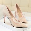 image:imageHee grand Classic Pointed Toe Heels for Women Fashion Suede Stiletto Wedding Party Dress Shoes Office Pumps Lady High Heels025pink