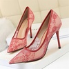 image:imageHee grand Classic Pointed Toe Heels for Women Fashion Suede Stiletto Wedding Party Dress Shoes Office Pumps Lady High Heels025red