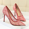 image:imageHee grand Classic Pointed Toe Heels for Women Fashion Suede Stiletto Wedding Party Dress Shoes Office Pumps Lady High Heels025red