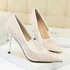 image:imageHee grand Classic Pointed Toe Heels for Women Fashion Suede Stiletto Wedding Party Dress Shoes Office Pumps Lady High Heels025white