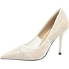 image:imageHee grand Classic Pointed Toe Heels for Women Fashion Suede Stiletto Wedding Party Dress Shoes Office Pumps Lady High Heels025white