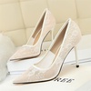 image:imageHee grand Classic Pointed Toe Heels for Women Fashion Suede Stiletto Wedding Party Dress Shoes Office Pumps Lady High Heels025white