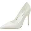 image:imageHee grand Classic Pointed Toe Heels for Women Fashion Suede Stiletto Wedding Party Dress Shoes Office Pumps Lady High Heels027white
