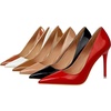image:imageHee grand Classic Pointed Toe Heels for Women Fashion Suede Stiletto Wedding Party Dress Shoes Office Pumps Lady High Heels028red