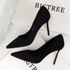 image:imageHee grand Classic Pointed Toe Heels for Women Fashion Suede Stiletto Wedding Party Dress Shoes Office Pumps Lady High Heels034black