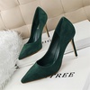 image:imageHee grand Classic Pointed Toe Heels for Women Fashion Suede Stiletto Wedding Party Dress Shoes Office Pumps Lady High Heels034green