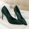 image:imageHee grand Classic Pointed Toe Heels for Women Fashion Suede Stiletto Wedding Party Dress Shoes Office Pumps Lady High Heels034green