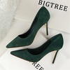 image:imageHee grand Classic Pointed Toe Heels for Women Fashion Suede Stiletto Wedding Party Dress Shoes Office Pumps Lady High Heels034green