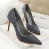 image:imageHee grand Classic Pointed Toe Heels for Women Fashion Suede Stiletto Wedding Party Dress Shoes Office Pumps Lady High Heels034grey