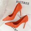 image:imageHee grand Classic Pointed Toe Heels for Women Fashion Suede Stiletto Wedding Party Dress Shoes Office Pumps Lady High Heels034orange