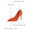 image:imageHee grand Classic Pointed Toe Heels for Women Fashion Suede Stiletto Wedding Party Dress Shoes Office Pumps Lady High Heels034orange