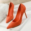 image:imageHee grand Classic Pointed Toe Heels for Women Fashion Suede Stiletto Wedding Party Dress Shoes Office Pumps Lady High Heels034orange