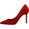 image:imageHee grand Classic Pointed Toe Heels for Women Fashion Suede Stiletto Wedding Party Dress Shoes Office Pumps Lady High Heels034red