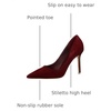 image:imageHee grand Classic Pointed Toe Heels for Women Fashion Suede Stiletto Wedding Party Dress Shoes Office Pumps Lady High Heels034wine Red