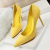 image:imageHee grand Classic Pointed Toe Heels for Women Fashion Suede Stiletto Wedding Party Dress Shoes Office Pumps Lady High Heels034yellow
