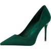 image:imageHee grand Classic Pointed Toe Heels for Women Fashion Suede Stiletto Wedding Party Dress Shoes Office Pumps Lady High Heels062green