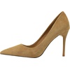 image:imageHee grand Classic Pointed Toe Heels for Women Fashion Suede Stiletto Wedding Party Dress Shoes Office Pumps Lady High Heels062khaki