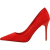 image:imageHee grand Classic Pointed Toe Heels for Women Fashion Suede Stiletto Wedding Party Dress Shoes Office Pumps Lady High Heels062red