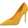 image:imageHee grand Classic Pointed Toe Heels for Women Fashion Suede Stiletto Wedding Party Dress Shoes Office Pumps Lady High Heels062yellow