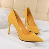image:imageHee grand Classic Pointed Toe Heels for Women Fashion Suede Stiletto Wedding Party Dress Shoes Office Pumps Lady High Heels062yellow