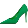 image:imageHee grand Classic Pointed Toe Heels for Women Fashion Suede Stiletto Wedding Party Dress Shoes Office Pumps Lady High Heels104greensatin