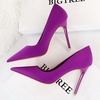 image:imageHee grand Classic Pointed Toe Heels for Women Fashion Suede Stiletto Wedding Party Dress Shoes Office Pumps Lady High Heels104purplesatin