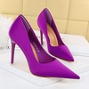 image:imageHee grand Classic Pointed Toe Heels for Women Fashion Suede Stiletto Wedding Party Dress Shoes Office Pumps Lady High Heels104purplesatin
