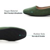 image:imageHee grand Classic Solid Square Toe Ballet Flats for Women Comfort Casual Flats Lightweight Slip on Loafers Suede Dress ShoesArmy Green