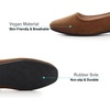 image:imageHee grand Classic Solid Square Toe Ballet Flats for Women Comfort Casual Flats Lightweight Slip on Loafers Suede Dress ShoesBrown