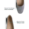image:imageHee grand Classic Solid Square Toe Ballet Flats for Women Comfort Casual Flats Lightweight Slip on Loafers Suede Dress ShoesGrey