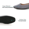 image:imageHee grand Classic Solid Square Toe Ballet Flats for Women Comfort Casual Flats Lightweight Slip on Loafers Suede Dress ShoesGrey