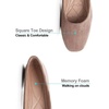 image:imageHee grand Classic Solid Square Toe Ballet Flats for Women Comfort Casual Flats Lightweight Slip on Loafers Suede Dress ShoesKhaki
