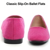 image:imageHee grand Classic Solid Square Toe Ballet Flats for Women Comfort Casual Flats Lightweight Slip on Loafers Suede Dress ShoesRose