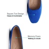 image:imageHee grand Classic Solid Square Toe Ballet Flats for Women Comfort Casual Flats Lightweight Slip on Loafers Suede Dress ShoesSapphire