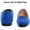 image:imageHee grand Classic Solid Square Toe Ballet Flats for Women Comfort Casual Flats Lightweight Slip on Loafers Suede Dress ShoesSapphire