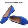 image:imageHee grand Classic Solid Square Toe Ballet Flats for Women Comfort Casual Flats Lightweight Slip on Loafers Suede Dress ShoesSapphire