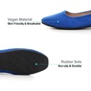 image:imageHee grand Classic Solid Square Toe Ballet Flats for Women Comfort Casual Flats Lightweight Slip on Loafers Suede Dress ShoesSapphire